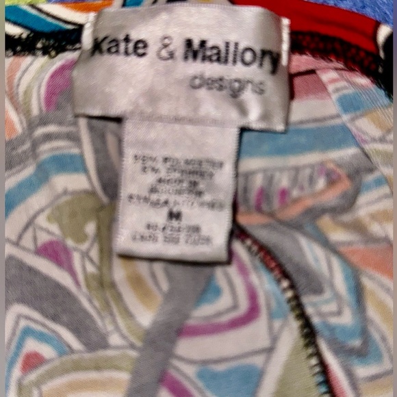 KATE & MALLORY Multicolor Front Knot V-Neck Sleeveless Long Maxi Dress Sz M - Picture 8 of 10